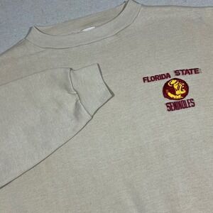 Vintage 70s Florida State Seminoles Russell Athletic Sweatshirt Patch‎ XL *FLAWS